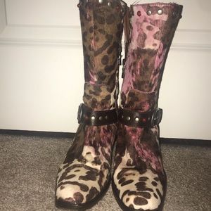 Donald Pliner Pony hair cowboy boots